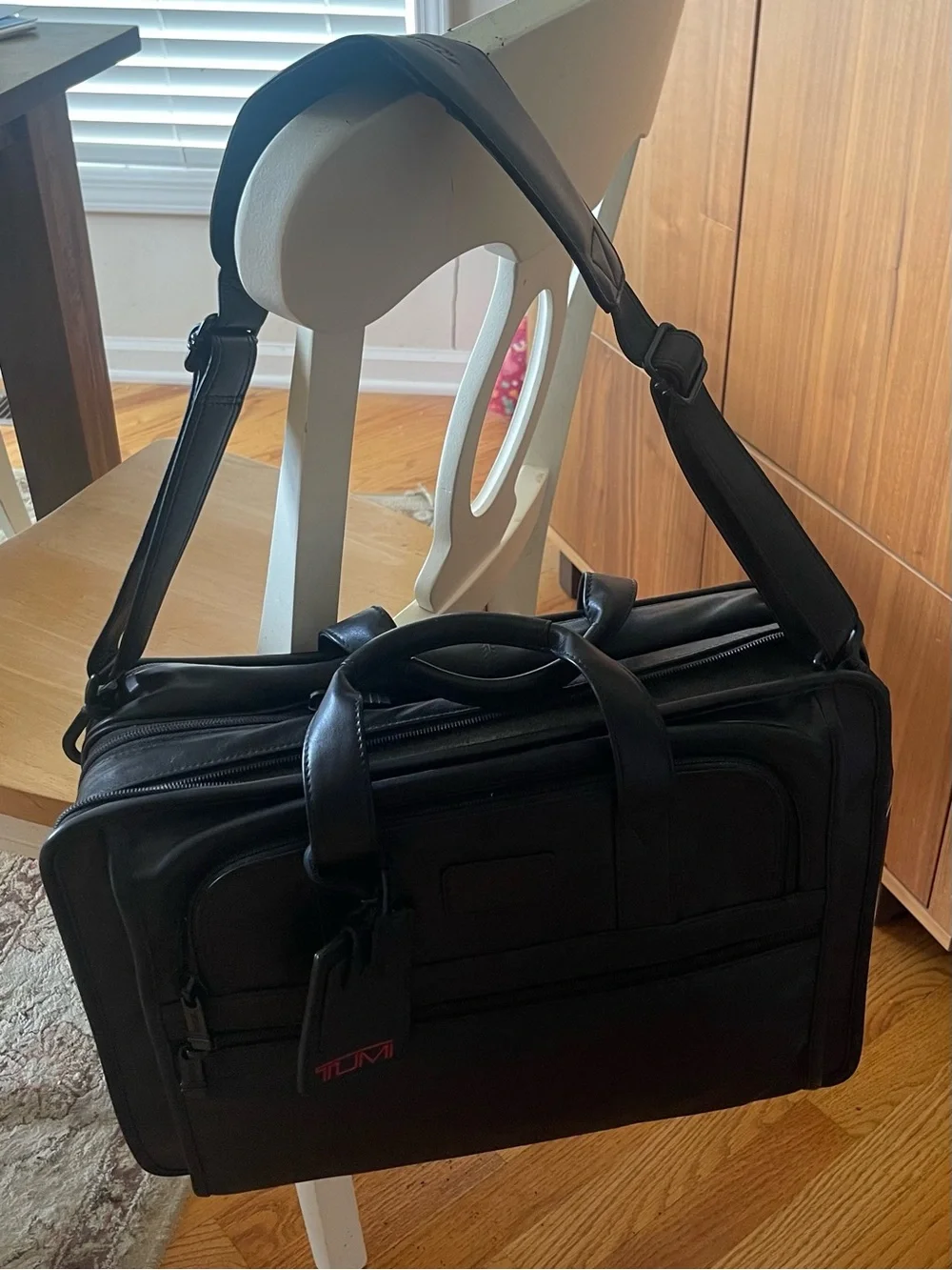 Tumi Black Leather Laptop Deluxe Expandable Brief (Brand New with Tags still on)